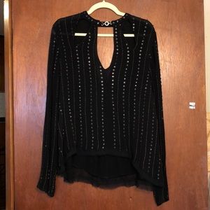 Free people beaded embellished blouse
